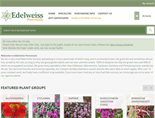 Tablet Screenshot of edelweissperennials.com